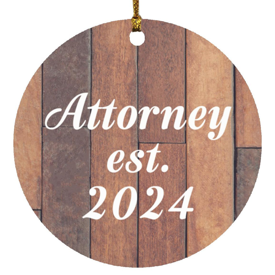 Attorney Established Est. 2024 - Circle Ornament E