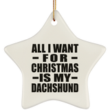 All I Want For Christmas Is My Dachshund - Star Ornament