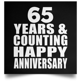 Happy 65th Anniversary 65 Years & Counting - Poster Square