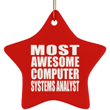 Most Awesome Computer Systems Analyst - Star Ornament