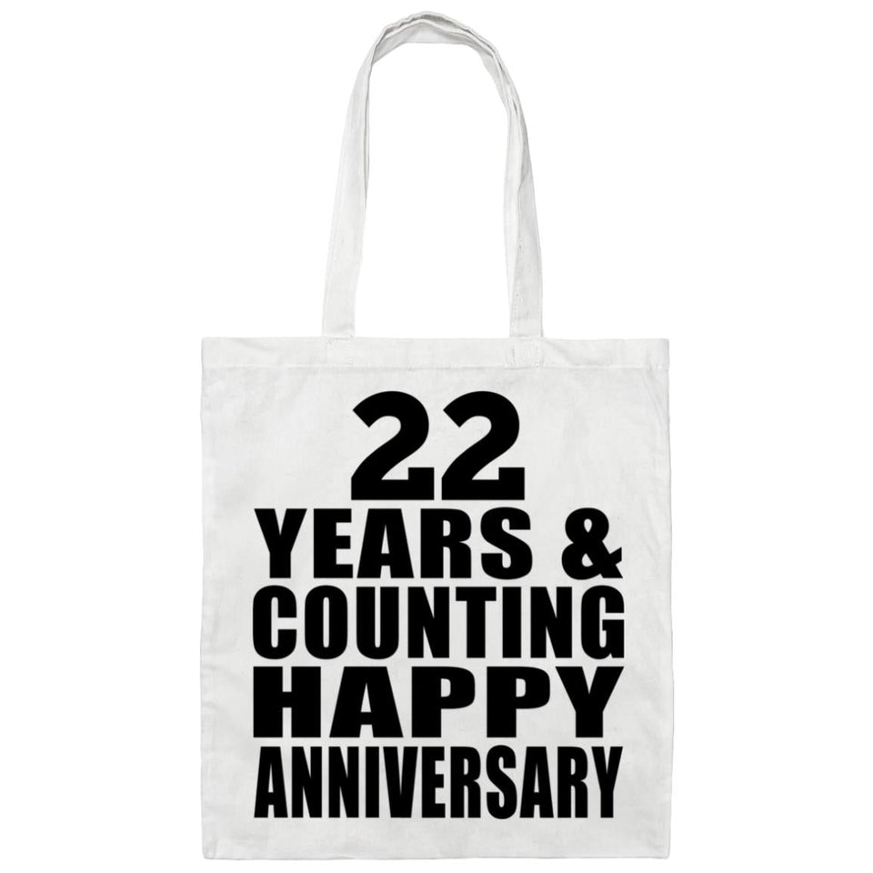 Happy 22nd Anniversary 22 Years & Counting - Tote Bag White