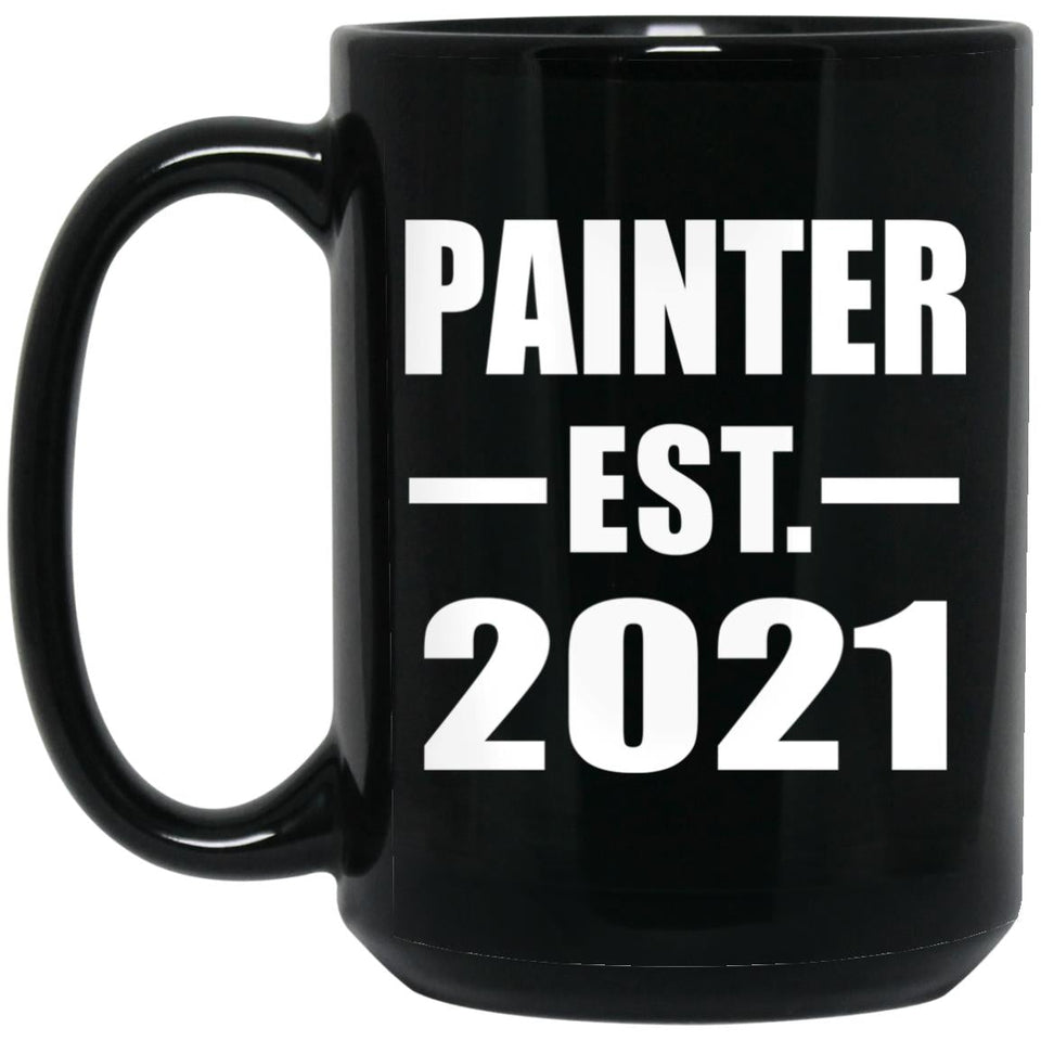 Painter Established EST. 2021 - 15oz Coffee Mug Black