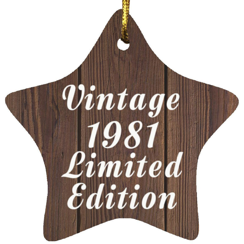 43rd Birthday Vintage 1981 Limited Edition - Star Ornament D