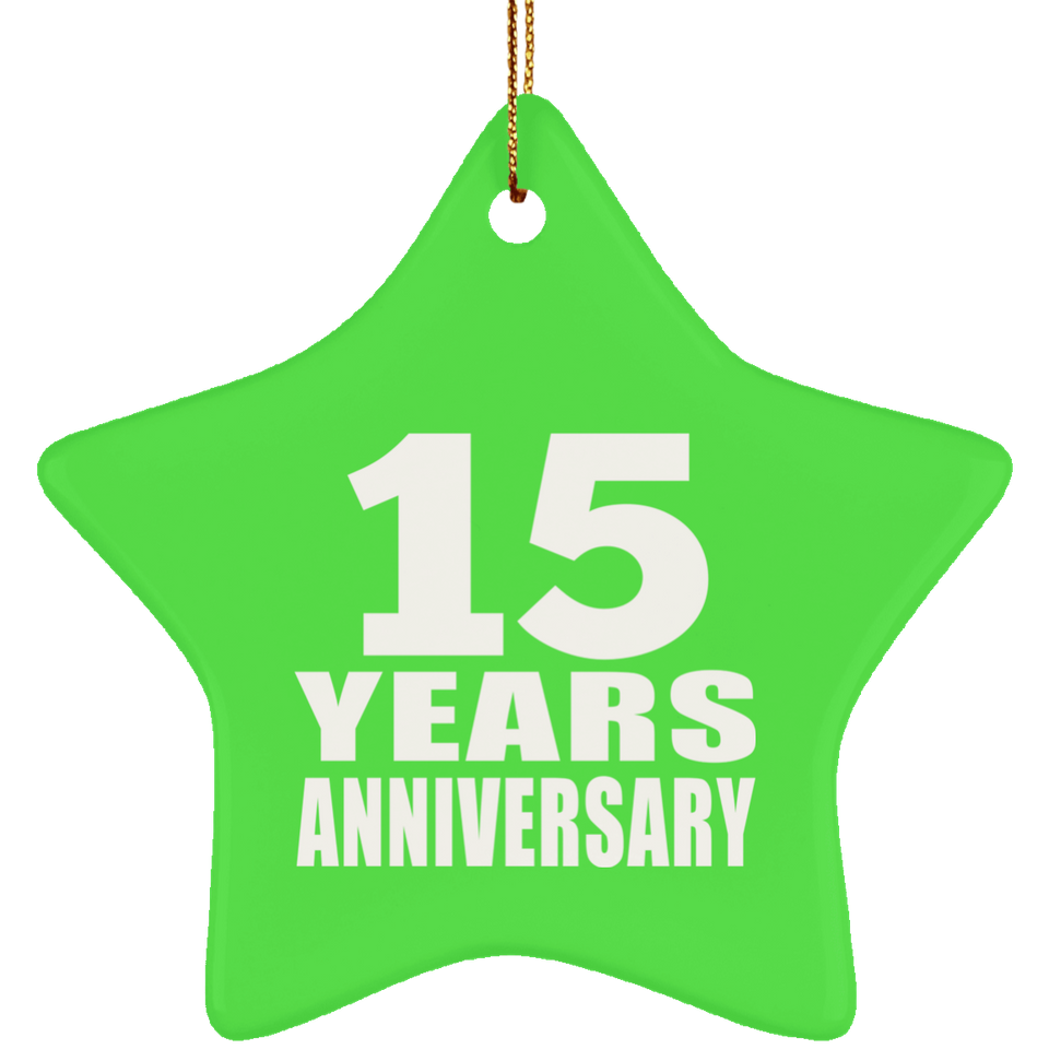 15th Anniversary 15 Years - Star Ornament