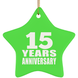 15th Anniversary 15 Years - Star Ornament