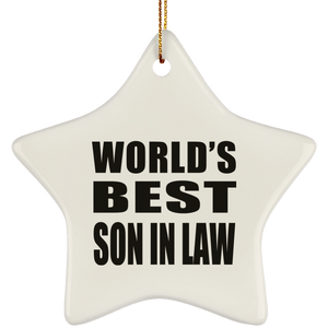World's Best Son In Law - Star Ornament