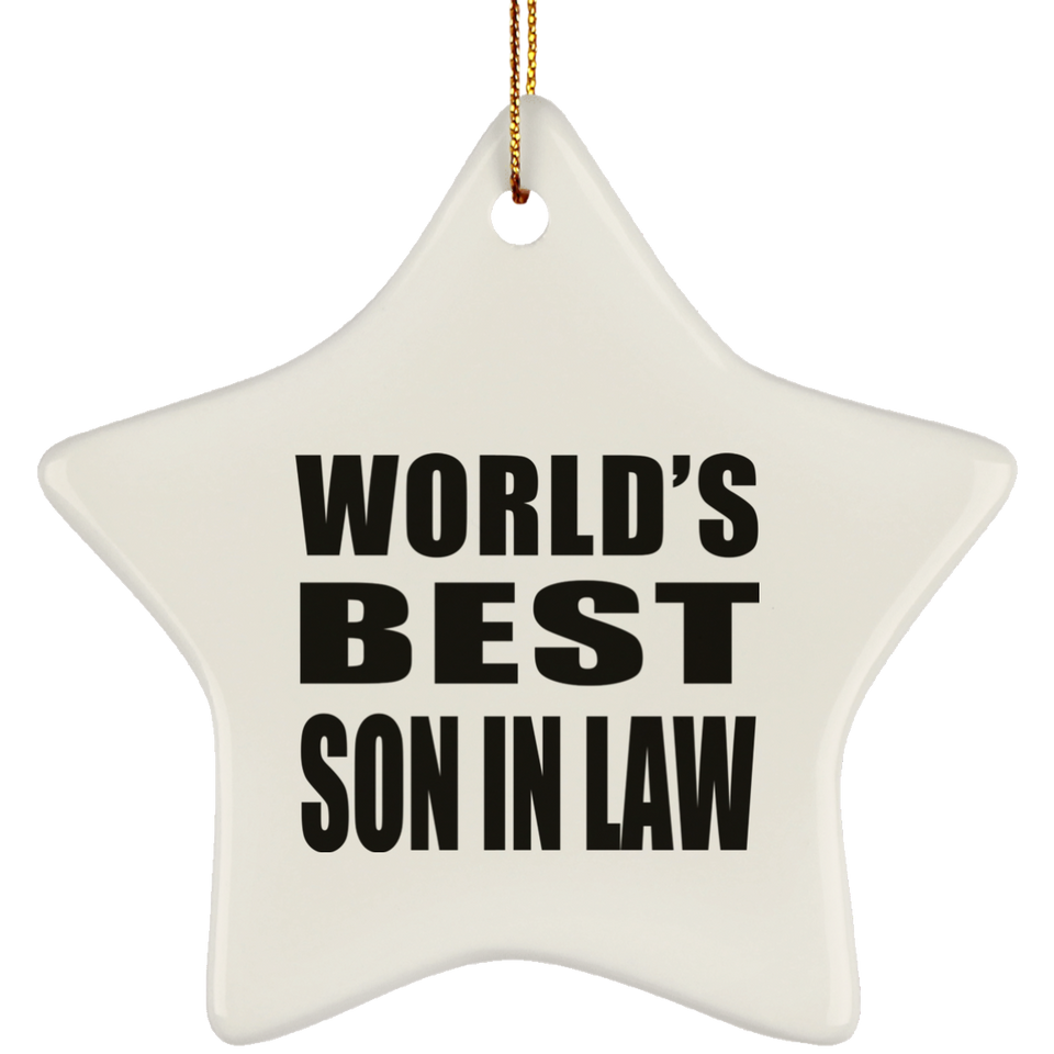 World's Best Son In Law - Star Ornament