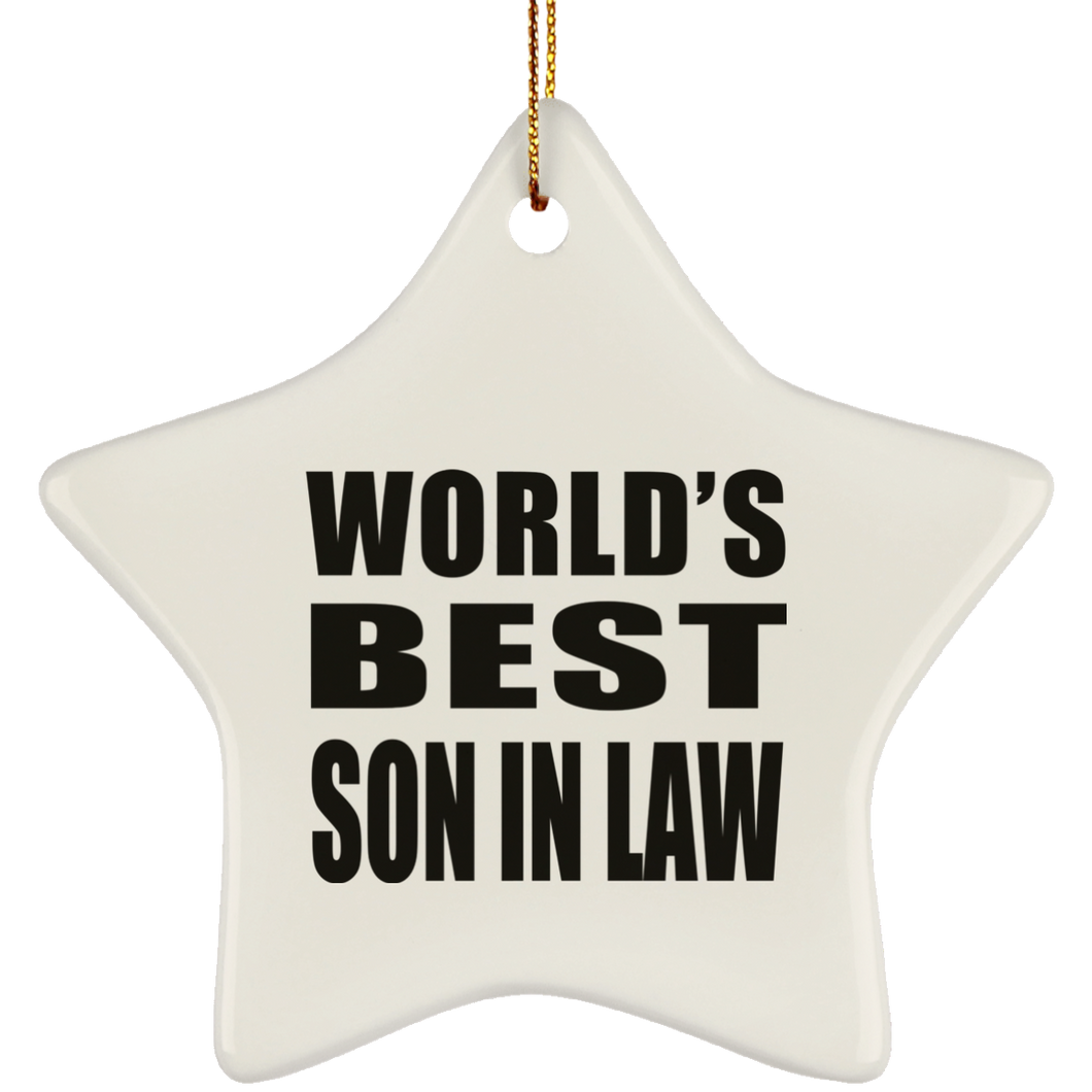World's Best Son In Law - Star Ornament