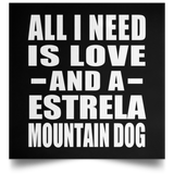 All I Need Is Love And A Estrela Mountain Dog - Poster Square