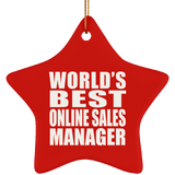 World's Best Online Sales Manager - Star Ornament