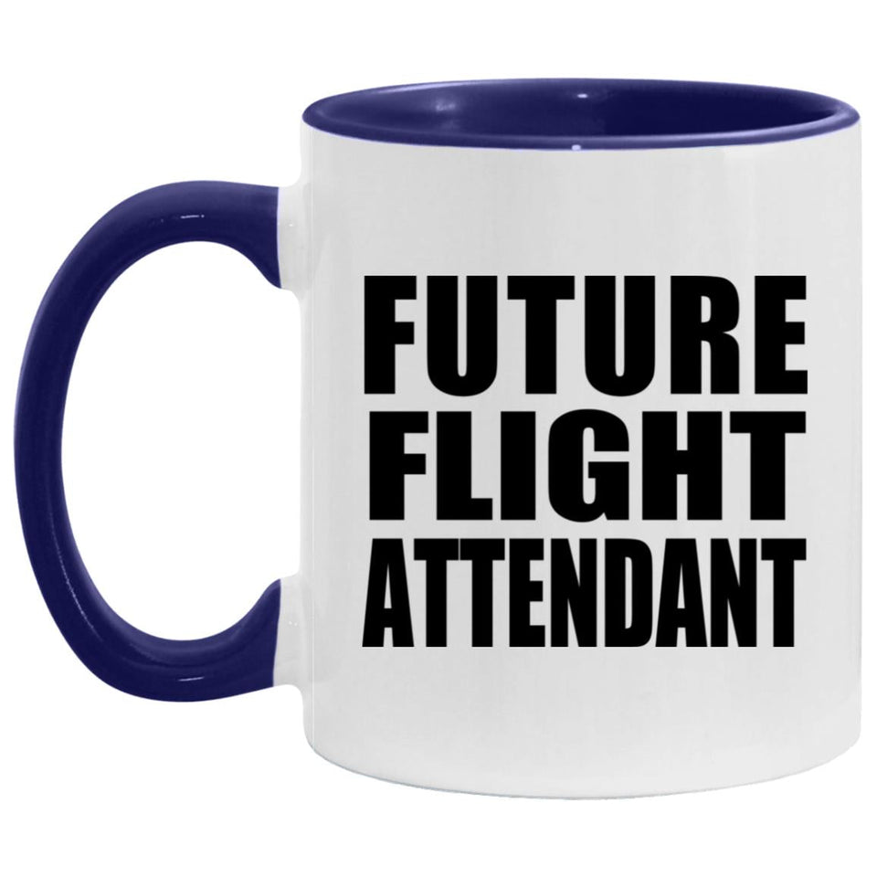 Future Flight Attendant - 11oz Accent Mug Purple