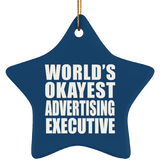 World's Okayest Advertising Executive - Star Ornament