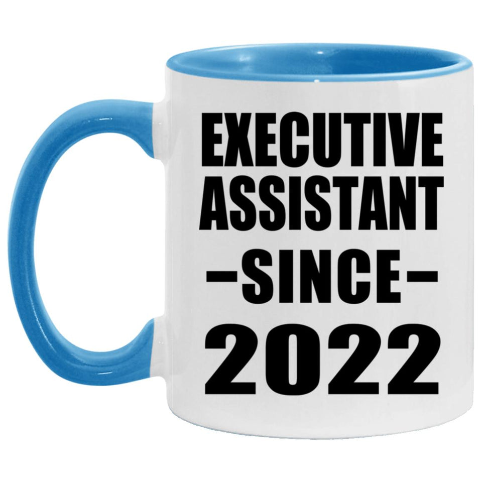 Executive Assistant Since 2022 - 11oz Accent Mug Blue