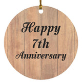 Happy 7th Anniversary - Circle Ornament C