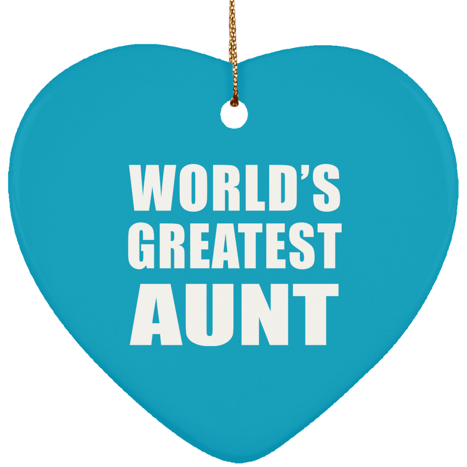 World's Greatest Aunt - Heart Ornament