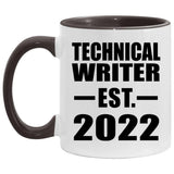 Technical Writer Established EST. 2022 - 11oz Accent Mug Black