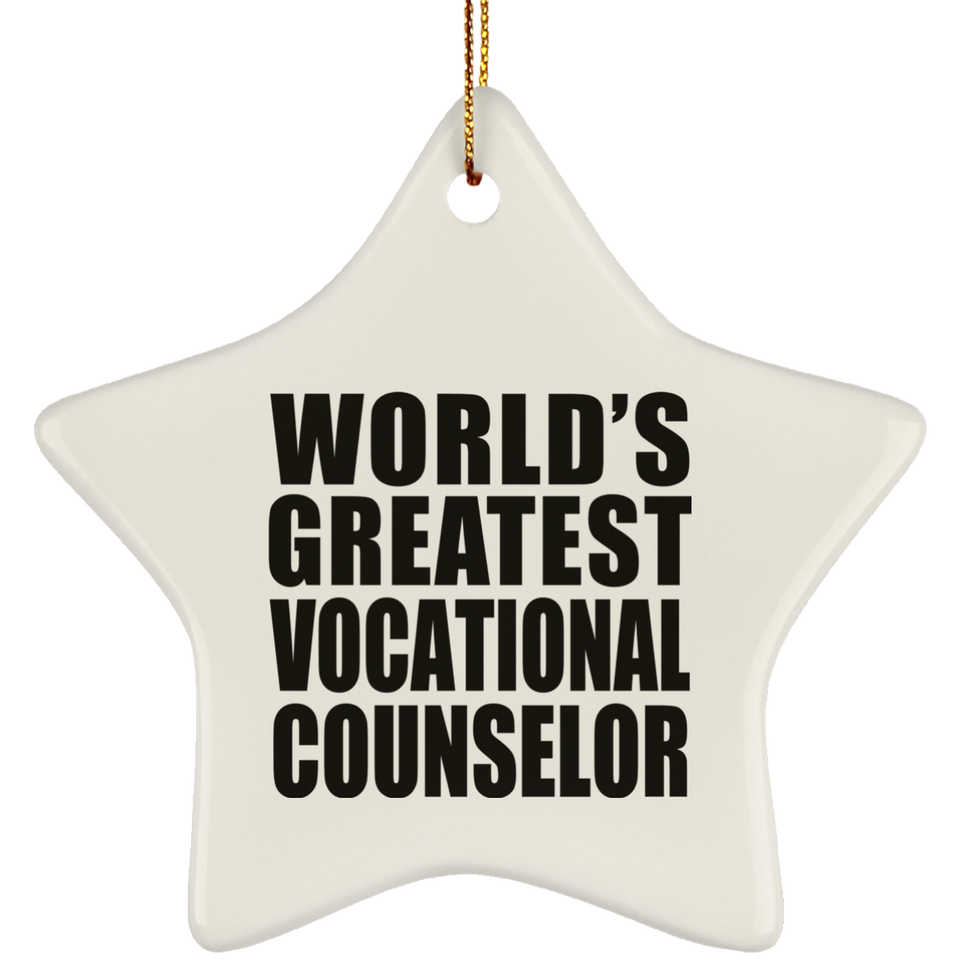 World's Greatest Vocational Counselor - Star Ornament