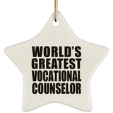 World's Greatest Vocational Counselor - Star Ornament