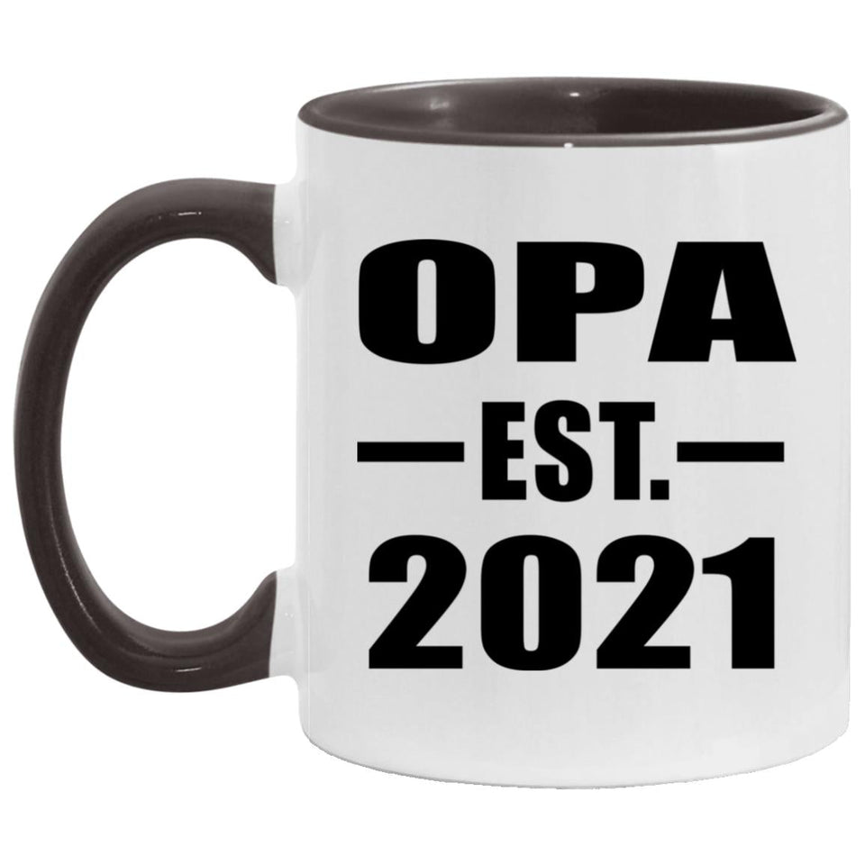 Opa Established EST. 2021 - 11oz Accent Mug Black