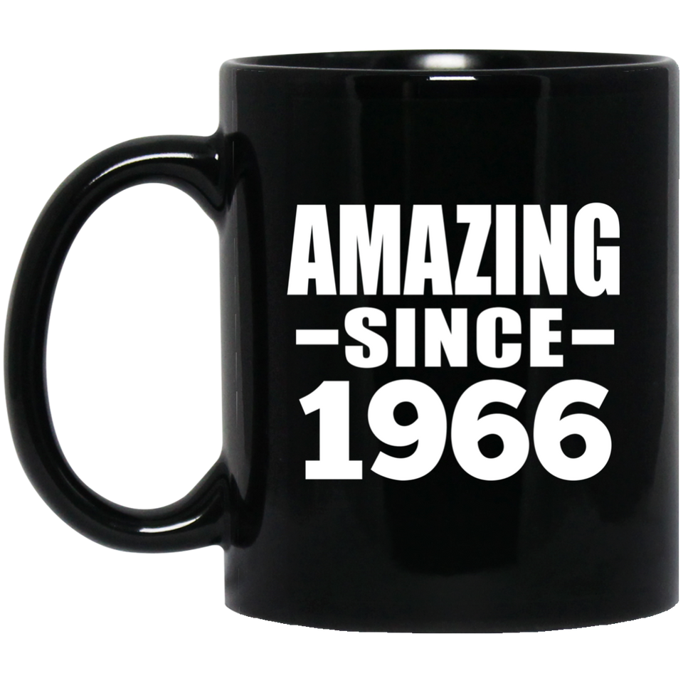 58th Birthday Amazing Since 1966 - 11 Oz Coffee Mug Black
