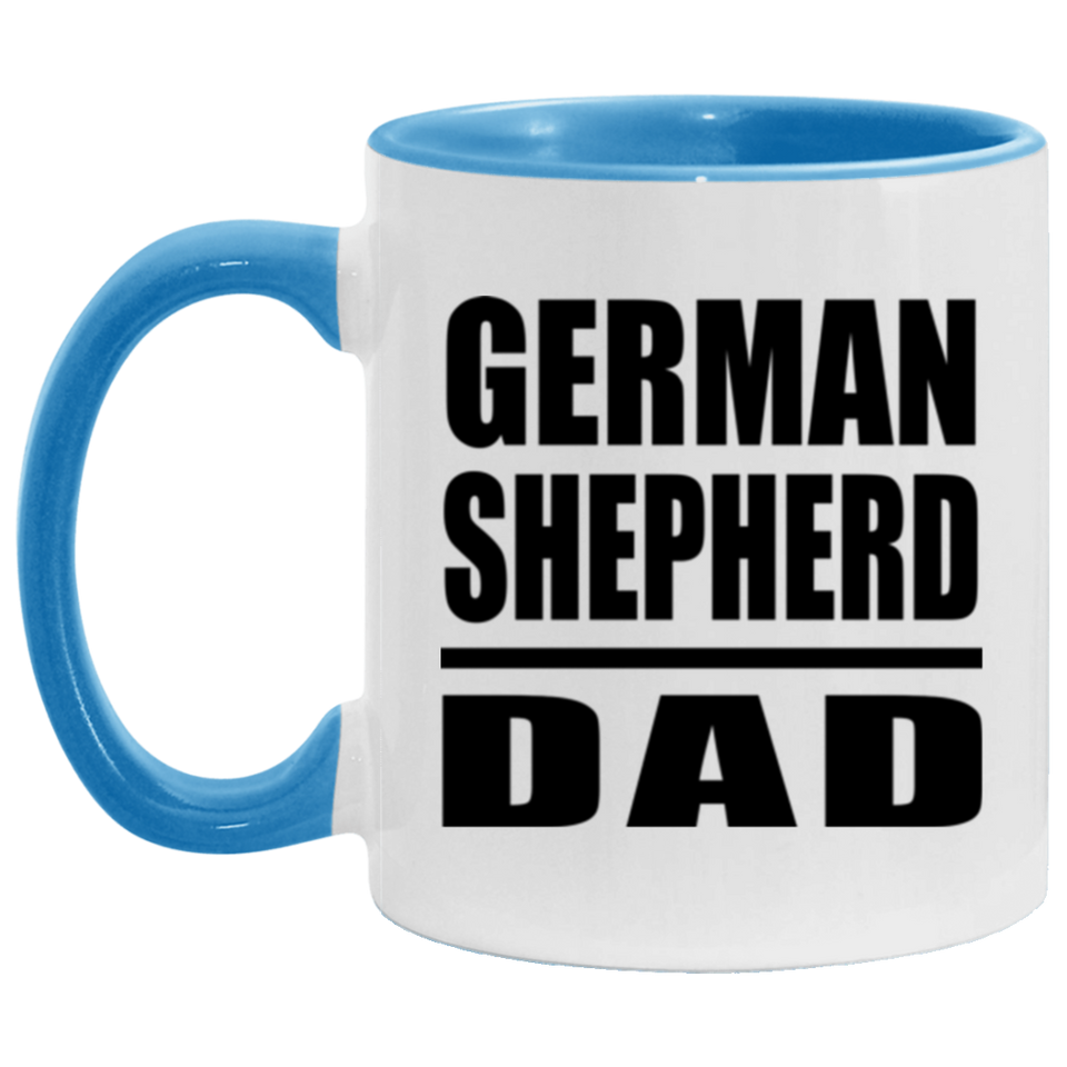 German Shepherd Dad - 11oz Accent Mug Blue