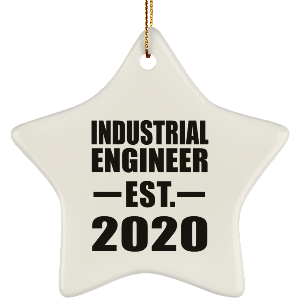 Industrial Engineer Established EST. 2020 - Star Ornament
