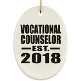 Vocational Counselor Established EST. 2018 - Oval Ornament