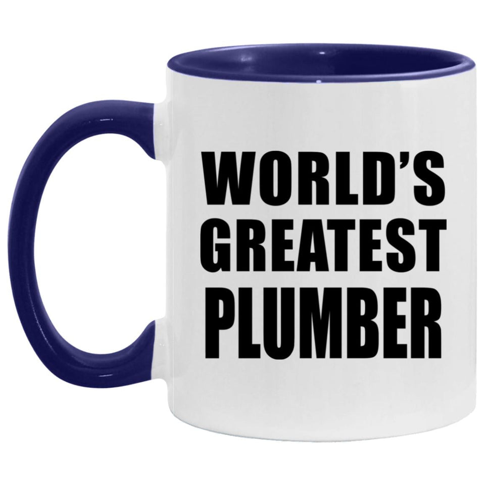 World's Greatest Plumber - 11oz Accent Mug Purple
