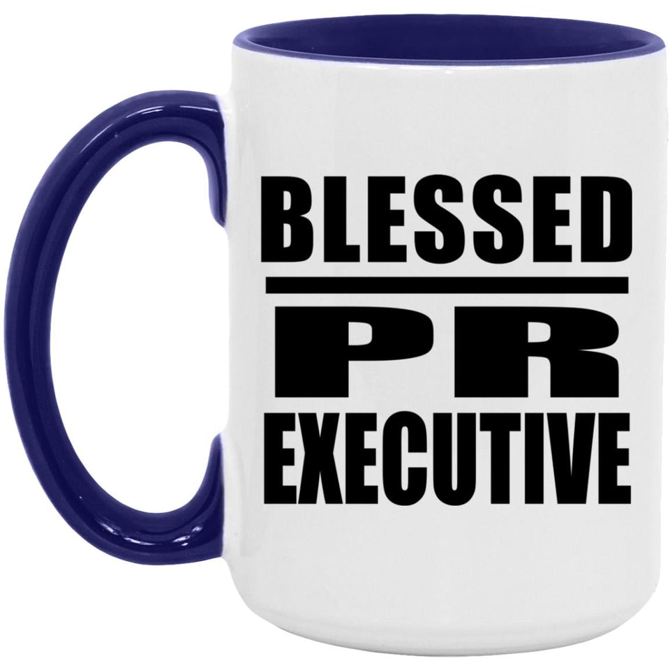 Blessed PR Executive - 15oz Accent Mug Purple