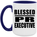 Blessed PR Executive - 15oz Accent Mug Purple