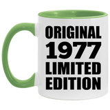 47th Birthday Original 1977 Limited Edition - 11oz Accent Mug Green