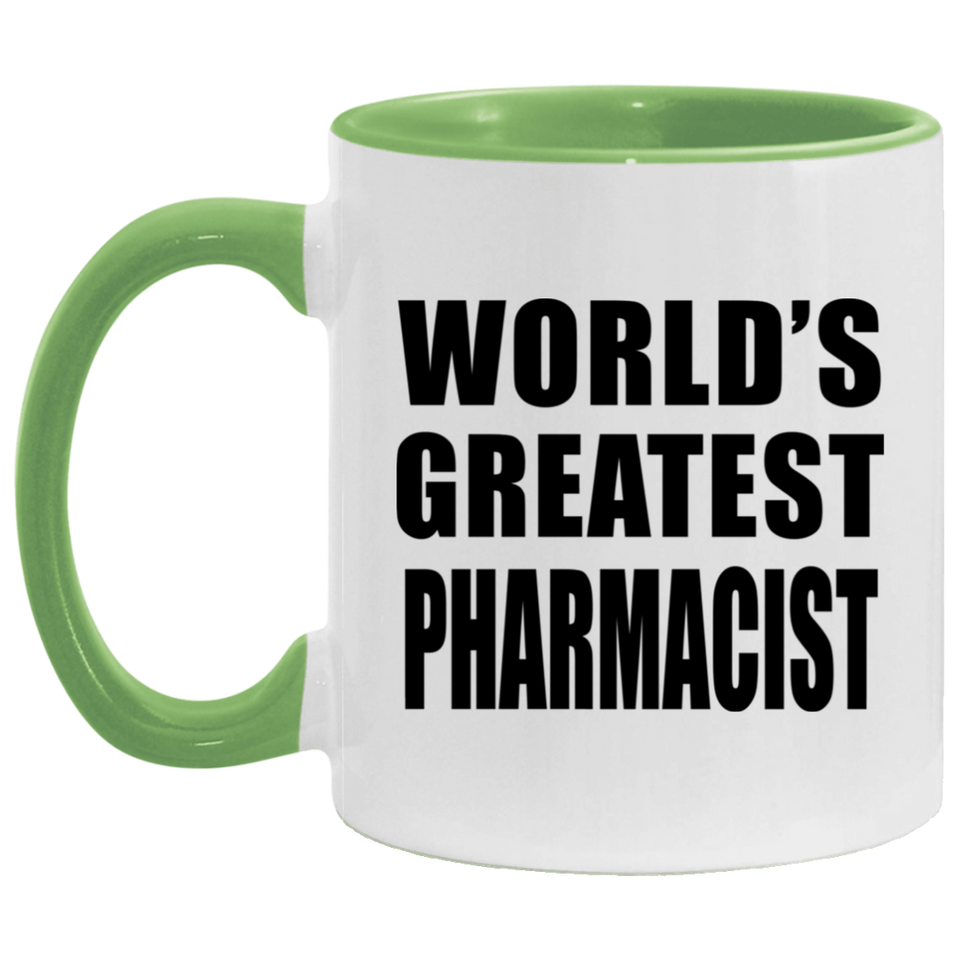 World's Greatest Pharmacist - 11oz Accent Mug Green