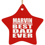 Marvin Best Dad Ever - Star Ornament
