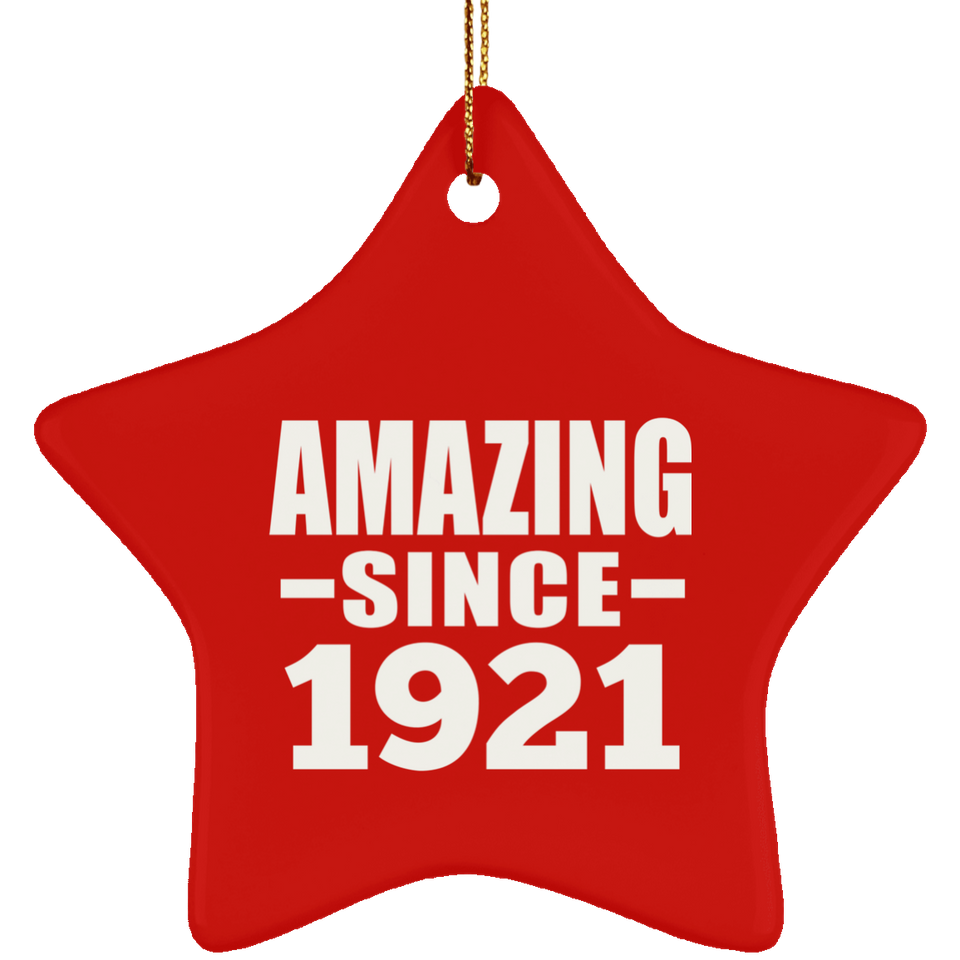 103rd Birthday Amazing Since 1921 - Star Ornament