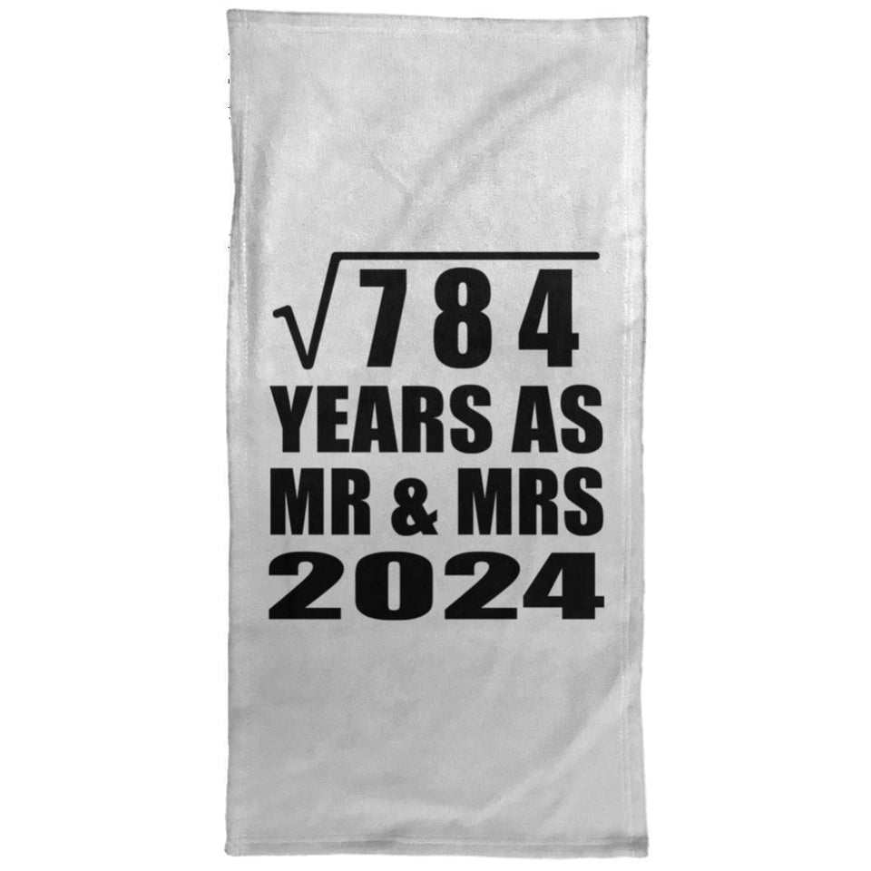 28th Anniversary Square Root of 784 Years As Mr & Mrs 2024 - Hand Towel