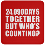 66th Anniversary 24,090 Days Together But Who's Counting - Drink Coaster