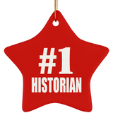 Number One #1 Historian - Star Ornament