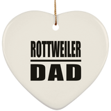 Rottweiler Dad - Heart Ornament