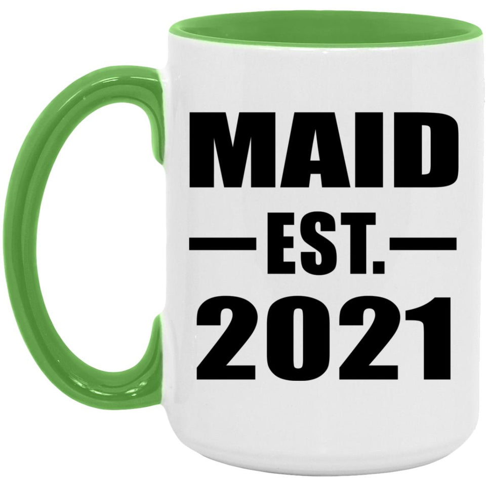 Maid Established EST. 2021 - 15oz Accent Mug Green