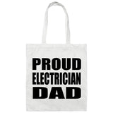 Proud Electrician Dad - Tote Bag White