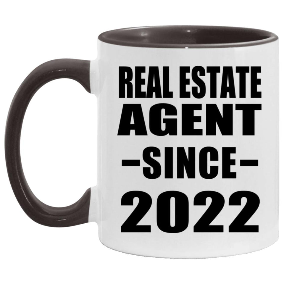 Real Estate Agent Since 2022 - 11oz Accent Mug Black