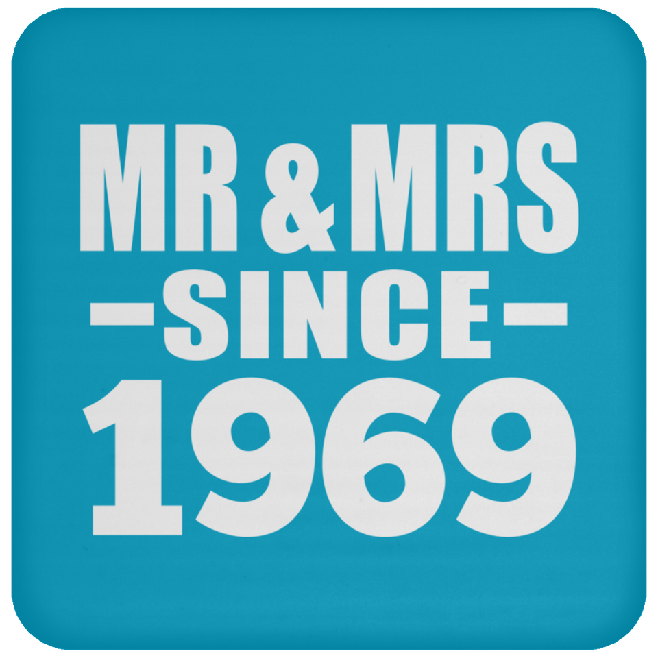 55th Anniversary Mr & Mrs Since 1969 - Drink Coaster