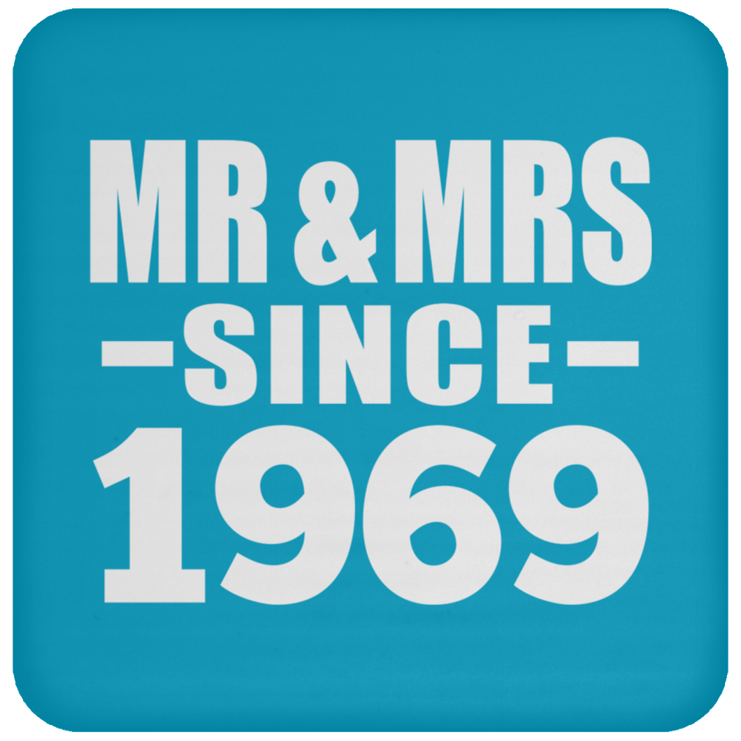 55th Anniversary Mr & Mrs Since 1969 - Drink Coaster