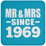 55th Anniversary Mr & Mrs Since 1969 - Drink Coaster
