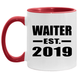Waiter Established EST. 2019 - 11oz Accent Mug Red