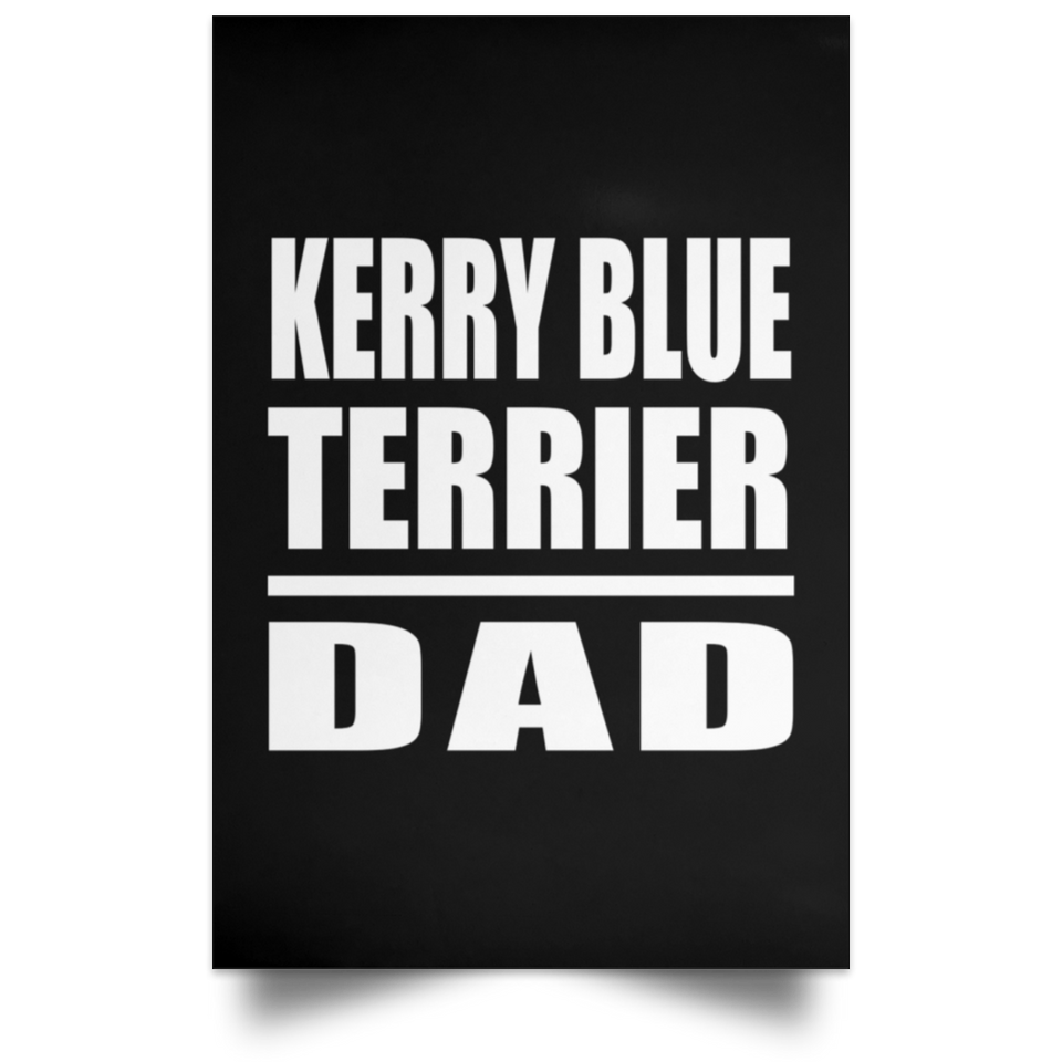 Kerry Blue Terrier Dad - Poster Portrait