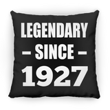 97th Birthday Legendary Since 1927 - Throw Pillow Black