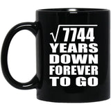 88th Anniversary Square Root of 7744 Years Down Forever To Go - 11oz Coffee Mug Black