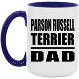 Parson Russell Terrier Dad - 15oz Accent Mug Purple