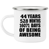 44th Birthday 44 Years 528 Months 16071 Days Of Awesome - 12oz Camping Mug